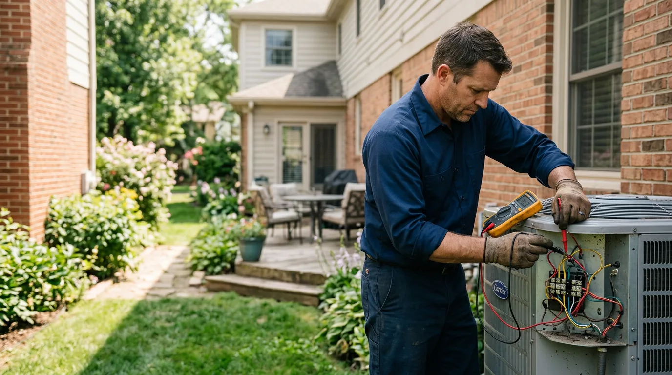 HVAC technician working near Chestnut Hill, MA